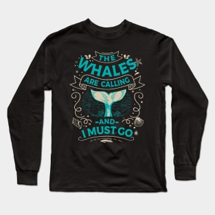 Funny Whale Watching Sea Mammal Long Sleeve T-Shirt